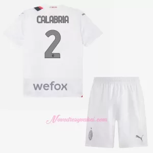 Fotbalové Dresy AC Milán Calabria 2 Dětské Venkovní 2023-24