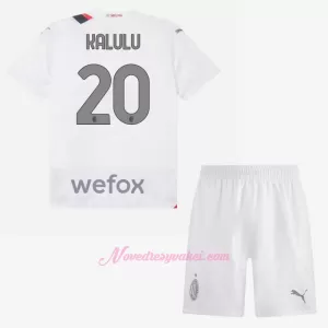 Fotbalové Dresy AC Milán Kalulu 20 Dětské Venkovní 2023-24