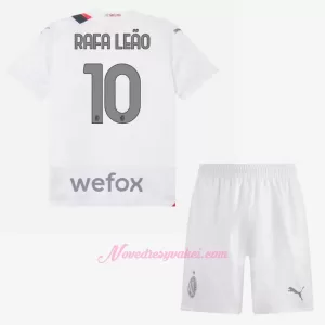 Fotbalové Dresy AC Milán Rafael Leão 10 Dětské Venkovní 2023-24 Fotbalové Dresy AC Milán Rafael Leão 10 Dětské Venkovní 2023-24