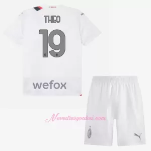 Fotbalové Dresy AC Milán Theo Hernández 19 Dětské Venkovní 2023-24 Fotbalové Dresy AC Milán Theo Hernández 19 Dětské Venkovní 2023-24