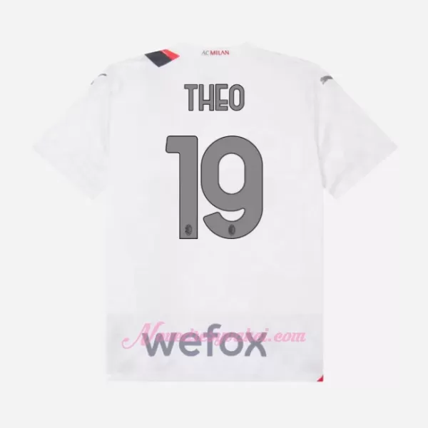 Fotbalové Dresy AC Milán Theo Hernández 19 Dětské Venkovní 2023-24