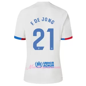 Fotbalové Dresy FC Barcelona Frenkie de Jong 21 Dětské Venkovní 2023-24
