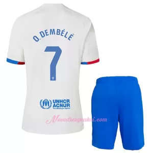 Fotbalové Dresy FC Barcelona Ousmane Dembélé 7 Dětské Venkovní 2023-24 Fotbalové Dresy FC Barcelona Ousmane Dembélé 7 Dětské Venkovní 2023-24