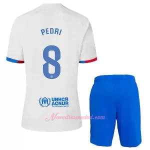 Fotbalové Dresy FC Barcelona Pedri 8 Dětské Venkovní 2023-24 Fotbalové Dresy FC Barcelona Pedri 8 Dětské Venkovní 2023-24