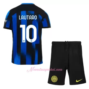 Fotbalové Dresy Inter Milán Lautaro Martínez 10 Dětské Domácí 2023-24 Fotbalové Dresy Inter Milán Lautaro Martínez 10 Dětské Domácí 2023-24