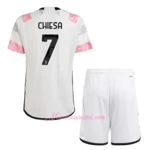Fotbalové Dresy Juventus Federico Chiesa 7 Dětské Venkovní 2023-24 Fotbalové Dresy Juventus Federico Chiesa 7 Dětské Venkovní 2023-24
