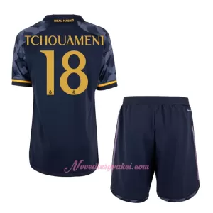 Fotbalové Dresy Real Madrid Aurélien Tchouaméni 18 Dětské Venkovní 2023-24 Fotbalové Dresy Real Madrid Aurélien Tchouaméni 18 Dětské Venkovní 2023-24