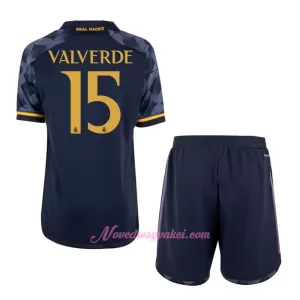 Fotbalové Dresy Real Madrid Federico Valverde 15 Dětské Venkovní 2023-24 Fotbalové Dresy Real Madrid Federico Valverde 15 Dětské Venkovní 2023-24