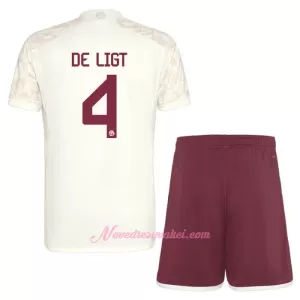 Fotbalové Dresy FC Bayern Mnichov De Ligt 4 Champions League Dětské Alternativní 2023-24 Fotbalové Dresy FC Bayern Mnichov De Ligt 4 Champions League Dětské Alternativní 2023-24