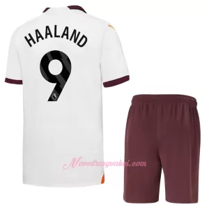 Fotbalové Dresy Manchester City Erling Haaland 9 Dětské Venkovní 2023-24 Fotbalové Dresy Manchester City Erling Haaland 9 Dětské Venkovní 2023-24