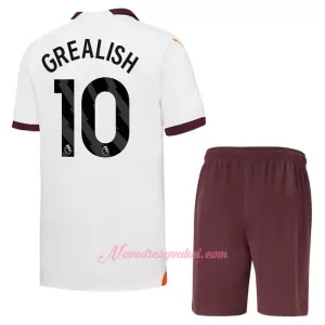 Fotbalové Dresy Manchester City Jack Grealish 10 Dětské Venkovní 2023-24 Fotbalové Dresy Manchester City Jack Grealish 10 Dětské Venkovní 2023-24