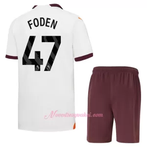 Fotbalové Dresy Manchester City Phil Foden 47 Dětské Venkovní 2023-24 Fotbalové Dresy Manchester City Phil Foden 47 Dětské Venkovní 2023-24