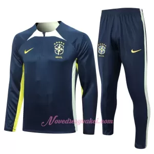 Brazílie Tréninkový Mikina Soupravy 2023-24 Modrá Brazílie Tréninkový Mikina Soupravy 2023-24 Modrá