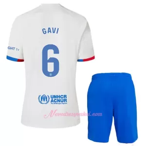 Fotbalové Dresy FC Barcelona Gavi 6 Dětské Venkovní 2023-24 Fotbalové Dresy FC Barcelona Gavi 6 Dětské Venkovní 2023-24