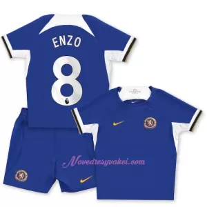 Fotbalové Dresy Chelsea FC Enzo Fernández 8 Dětské Domácí 2023-24 Fotbalové Dresy Chelsea FC Enzo Fernández 8 Dětské Domácí 2023-24