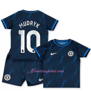 Fotbalové Dresy Chelsea FC Mykhaylo Mudryk 10 Dětské Venkovní 2023-24 Fotbalové Dresy Chelsea FC Mykhaylo Mudryk 10 Dětské Venkovní 2023-24