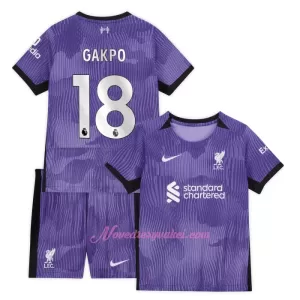 Fotbalové Dresy Liverpool FC Cody Gakpo 18 Dětské Alternativní 2023-24 Fotbalové Dresy Liverpool FC Cody Gakpo 18 Dětské Alternativní 2023-24