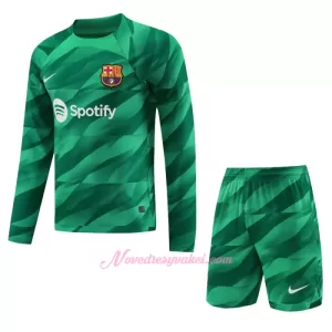 Brankářské Fotbalové Dresy FC Barcelona Dětské Domácí 2023-24 Dlouhý Rukáv Brankářské Fotbalové Dresy FC Barcelona Dětské Domácí 2023-24 Dlouhý Rukáv