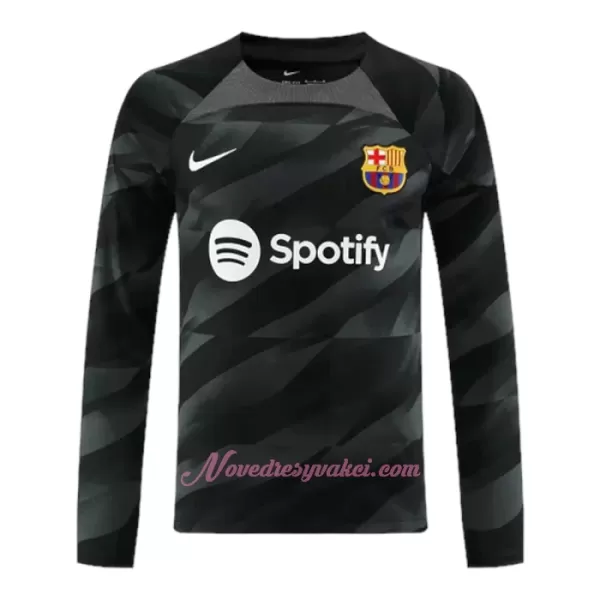 Brankářské Fotbalové Dresy FC Barcelona Marc-André ter Stegen 1 Venkovní 2023-24 Dlouhý Rukáv