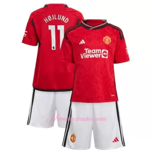 Fotbalové Dresy Manchester United Rasmus Højlund 11 Dětské Domácí 2023-24 Fotbalové Dresy Manchester United Rasmus Højlund 11 Dětské Domácí 2023-24