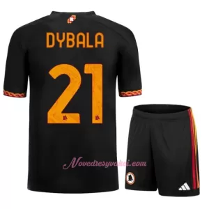 Fotbalové Dresy AS Řím Paulo Dybala 21 Dětské Alternativní 2023-24 Fotbalové Dresy AS Řím Paulo Dybala 21 Dětské Alternativní 2023-24