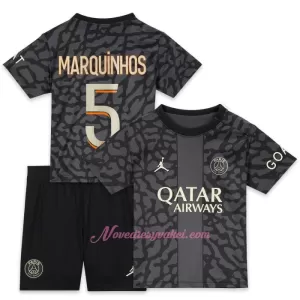 Fotbalové Dresy Paris Saint-Germain Marquinhos 5 Dětské Alternativní 2023-24 Fotbalové Dresy Paris Saint-Germain Marquinhos 5 Dětské Alternativní 2023-24