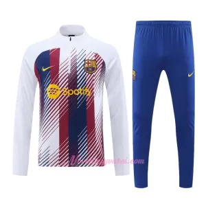 Barcelona Tréninkové Teplákové Soupravy 2023-24 Bílá Barcelona Tréninkové Teplákové Soupravy 2023-24 Bílá