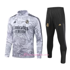 Real Madrid Gray Version Dragon Tréninkové Teplákové Soupravy 2023-24 Real Madrid Gray Version Dragon Tréninkové Teplákové Soupravy 2023-24