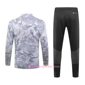 Real Madrid Gray Version Dragon Tréninkové Teplákové Soupravy 2023-24