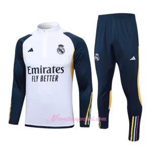 Real Madrid Tréninkové Teplákové Soupravy 2023-24 Bílá Real Madrid Tréninkové Teplákové Soupravy 2023-24 Bílá