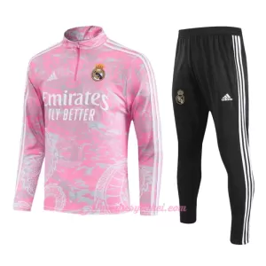 Real Madrid Tréninkové Teplákové Soupravy 2023-24 Růžová Real Madrid Tréninkové Teplákové Soupravy 2023-24 Růžová