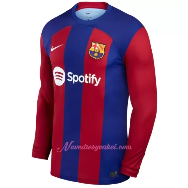 Fotbalové Dresy FC Barcelona Gavi 6 Domácí 2023-24 Dlouhý Rukáv