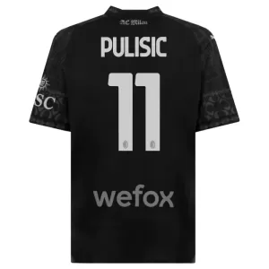 Fotbalové Dresy AC Milán Christian Pulišić 11 Čtvrtý 2023-24 Černá Fotbalové Dresy AC Milán Christian Pulišić 11 Čtvrtý 2023-24 Černá
