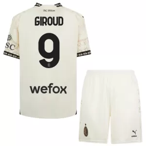 Fotbalové Dresy AC Milán Olivier Giroud 9 Dětské Čtvrtý 2023-24 Bílá Fotbalové Dresy AC Milán Olivier Giroud 9 Dětské Čtvrtý 2023-24 Bílá