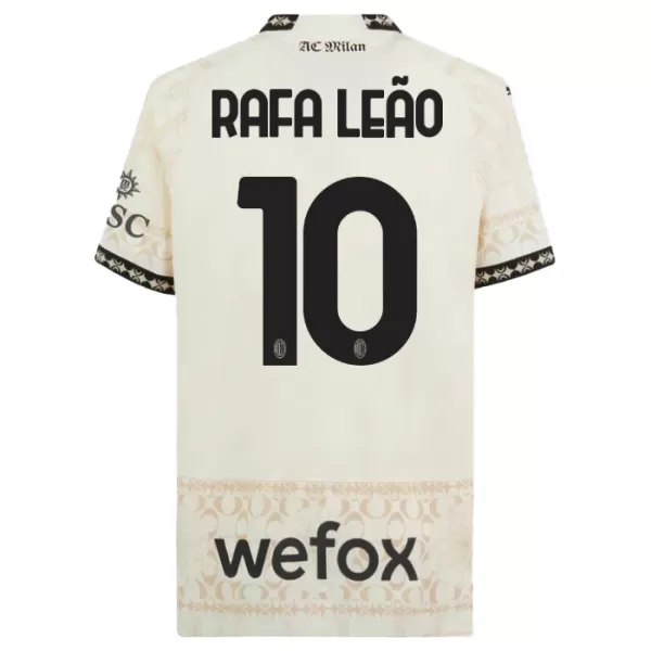 Fotbalové Dresy AC Milán Rafael Leão 10 Dětské Čtvrtý 2023-24 Bílá