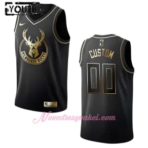 Dresy Milwaukee Bucks Dětské Golden Edition Swingman Černá