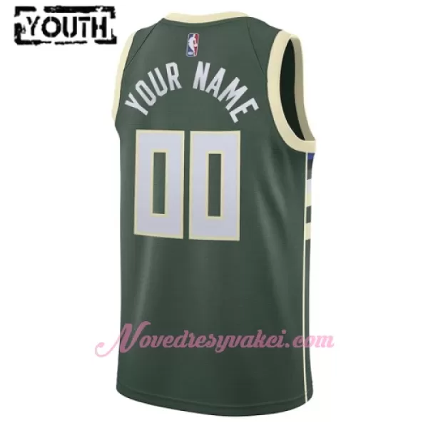 Dresy Milwaukee Bucks Dětské Icon Edition Swingman 2023-24 Zelená