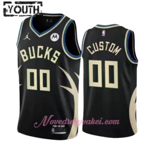 Dresy Milwaukee Bucks Dětské Statement Edition Swingman 2023-24 Černá Dresy Milwaukee Bucks Dětské Statement Edition Swingman 2023-24 Černá