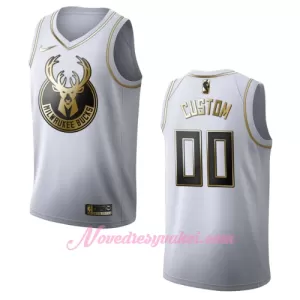 Dresy Milwaukee Bucks Golden Edition Swingman Bílý