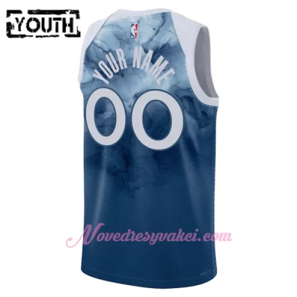 Dresy Minnesota Timberwolves Dětské City Edition Swingman 2023-24 Modrý