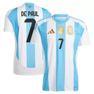 Fotbalové Dresy Argentina Rodrigo de Paul 7 Domácí 2024 Fotbalové Dresy Argentina Rodrigo de Paul 7 Domácí 2024
