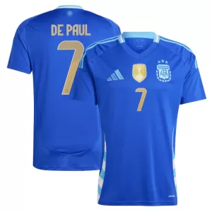 Fotbalové Dresy Argentina Rodrigo de Paul 7 Venkovní 2024 Fotbalové Dresy Argentina Rodrigo de Paul 7 Venkovní 2024