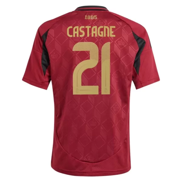 Fotbalové Dresy Belgie Castagne 21 Dětské Domácí ME 2024