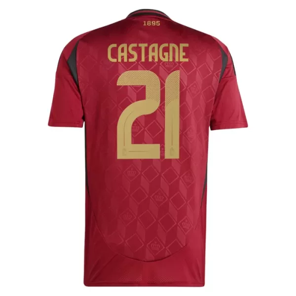 Fotbalové Dresy Belgie Castagne 21 Domácí ME 2024