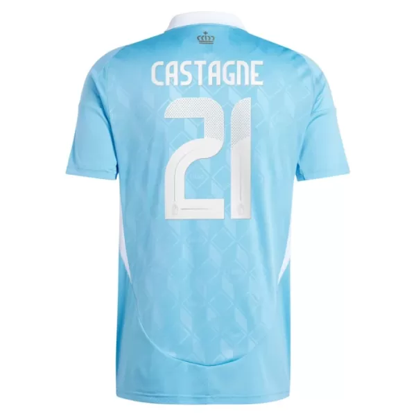 Fotbalové Dresy Belgie Castagne 21 Venkovní ME 2024