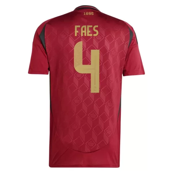 Fotbalové Dresy Belgie Faes 4 Domácí ME 2024