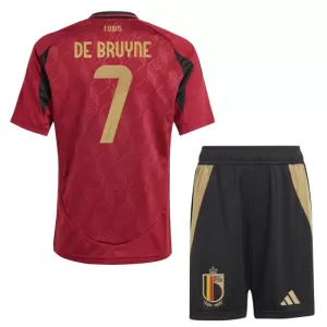 Fotbalové Dresy Belgie Kevin De Bruyne 7 Dětské Domácí ME 2024 Fotbalové Dresy Belgie Kevin De Bruyne 7 Dětské Domácí ME 2024