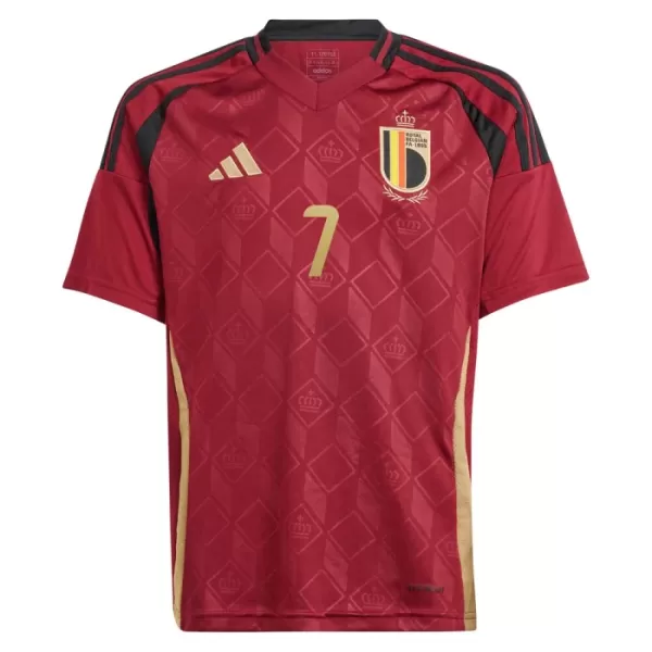 Fotbalové Dresy Belgie Kevin De Bruyne 7 Dětské Domácí ME 2024