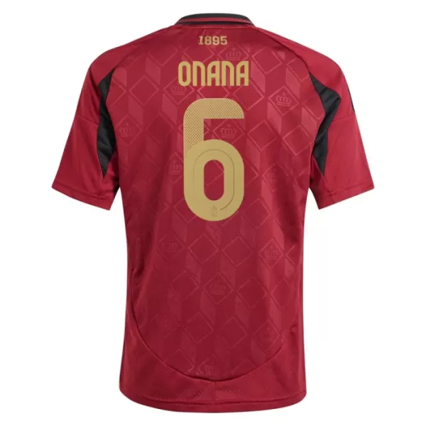 Fotbalové Dresy Belgie Onana 6 Dětské Domácí ME 2024