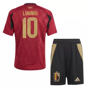Fotbalové Dresy Belgie Romelu Lukaku 10 Dětské Domácí ME 2024 Fotbalové Dresy Belgie Romelu Lukaku 10 Dětské Domácí ME 2024